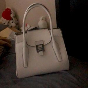 Michael Kors Medium Bancroft Satchel in Optic White